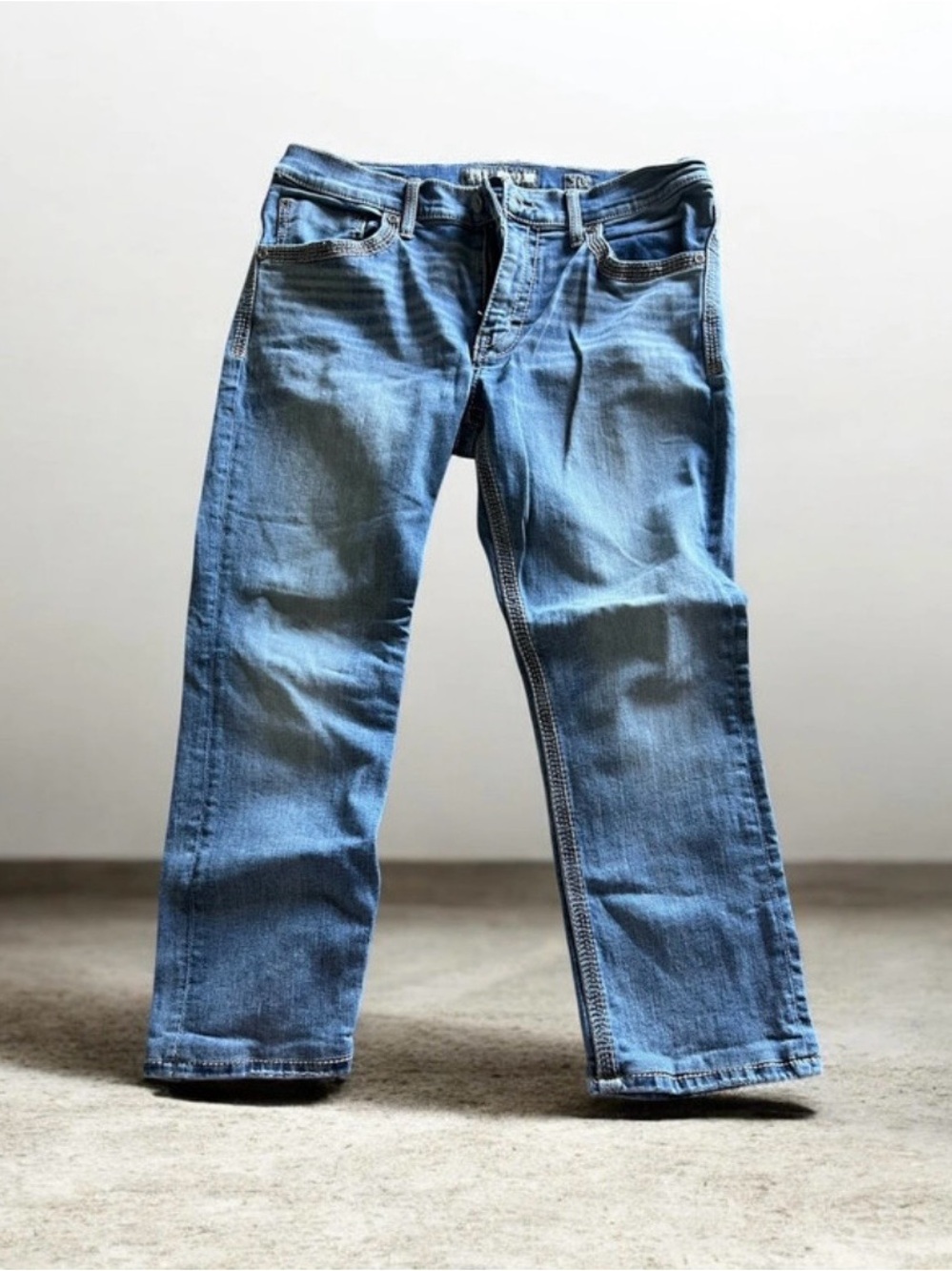 BKE Jake Straight Leg Jeans - 34S - Light Wash 307